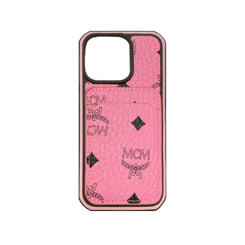 Husa iPhone MCM Cu Suport Card galben-MCK240603