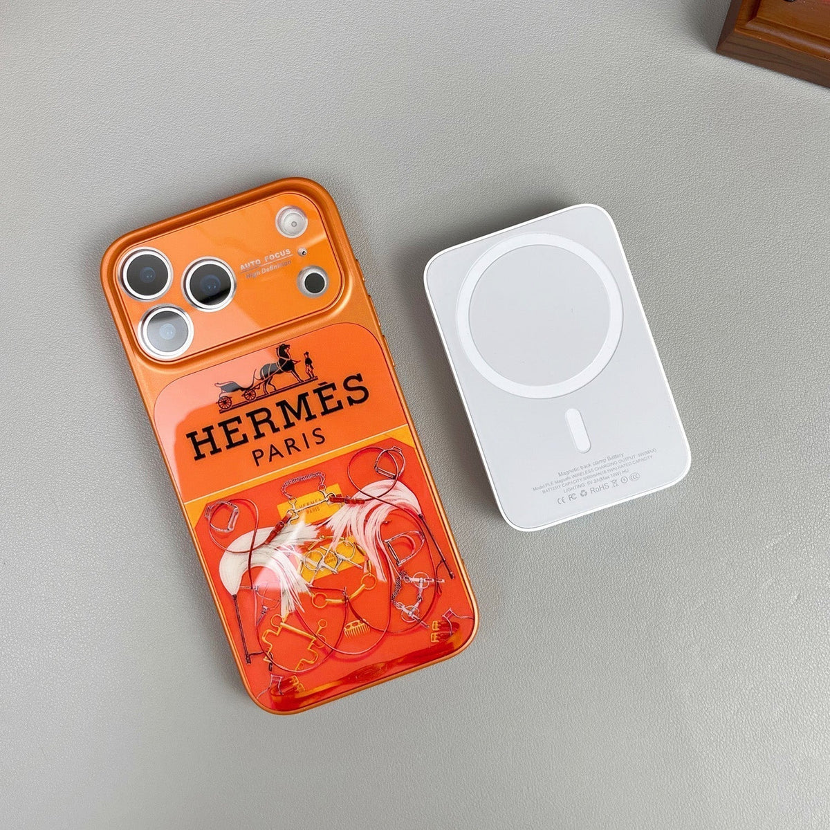 H Luxury Orange Série Coque et skin iPhone