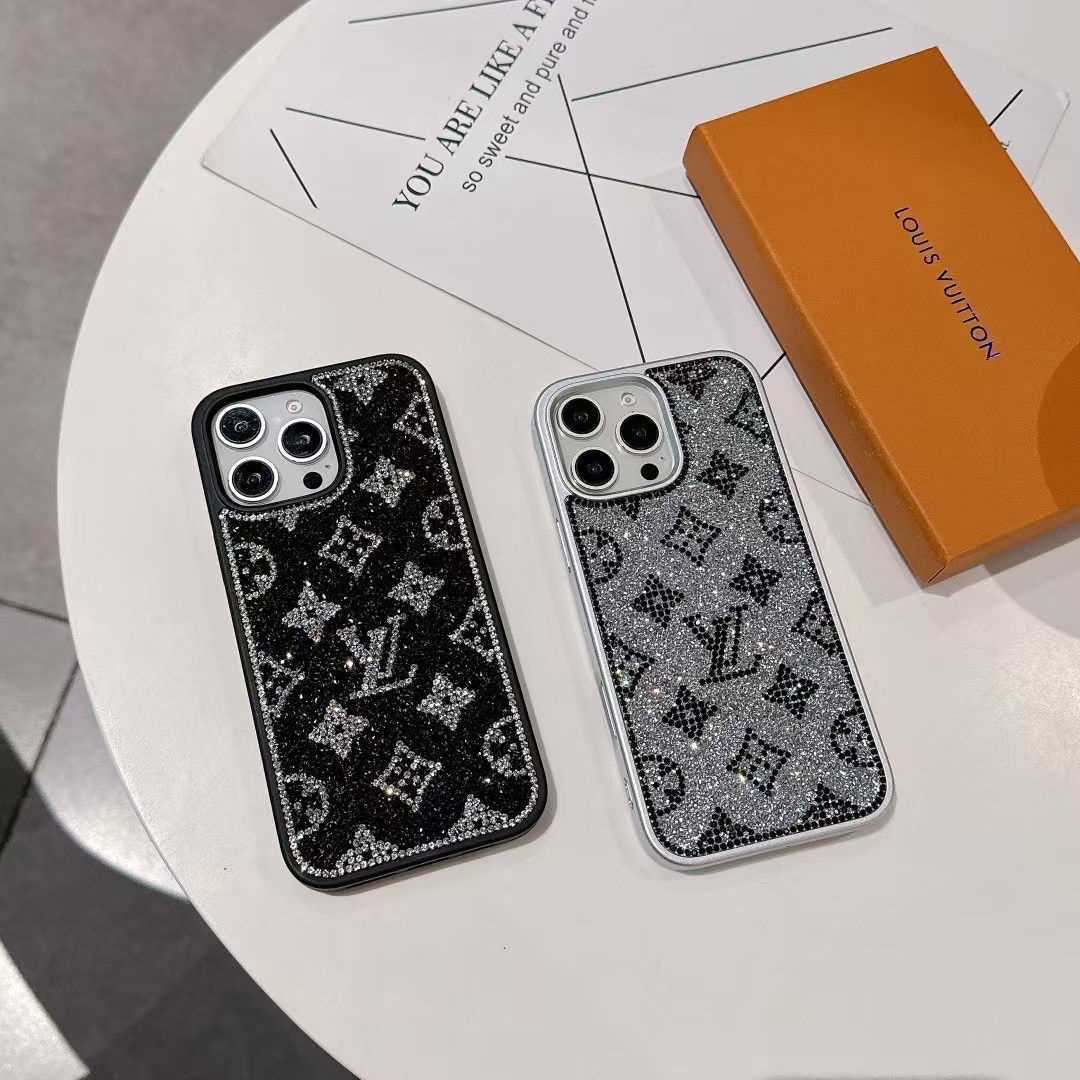 Husă pentru iPhone holografică cu sclipici de lux Y - S - L-inspirată – Ediția Diamond Shine