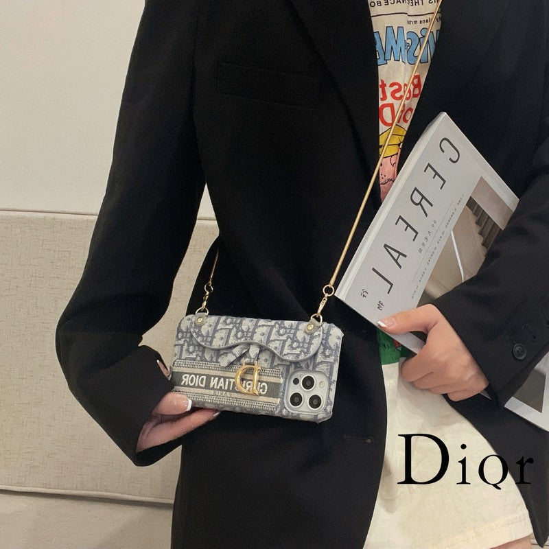 Geantă pentru carduri din material textil negru și gri Husă pentru iPhone