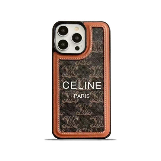 Czarne etui Celine na iPhone'a z paskiem-SZ231124