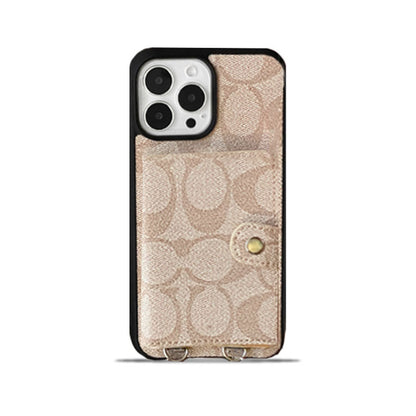 Klasszikus iPhone tok Pénztárcával és Szíjjal Fehér -SZK240402