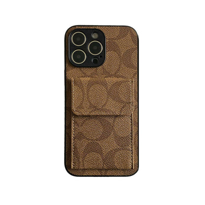 Custodia classica per iPhone con portafoglio Nero-HP240513