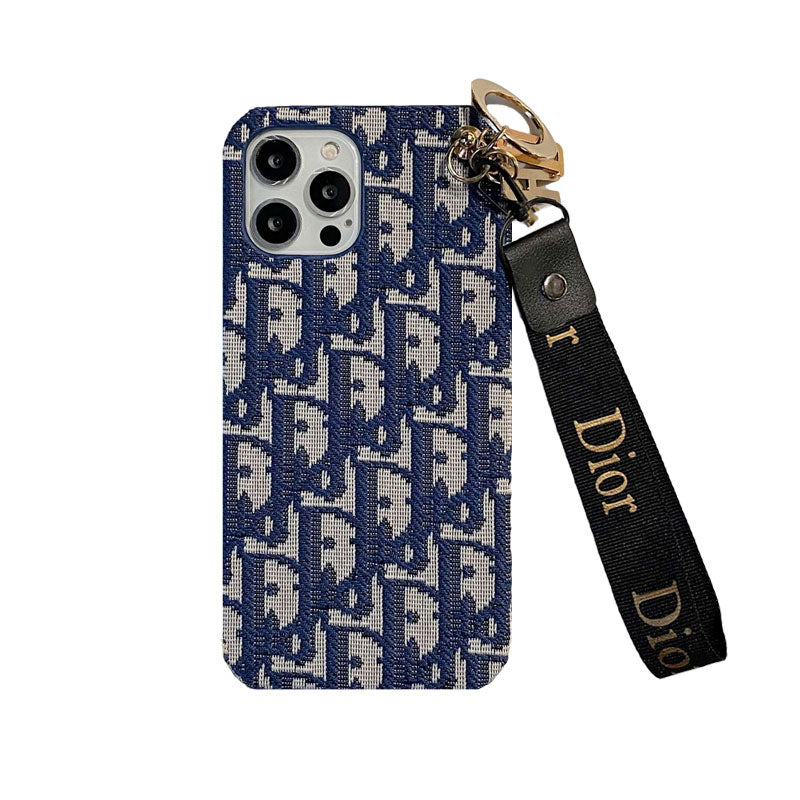 Funda de moda para iPhone con correa negra-GS240315