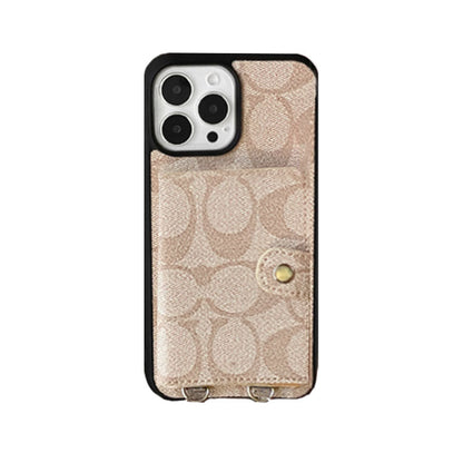 Husa Clasica iPhone Cu Portofel Si Curea Maro -SZK240402