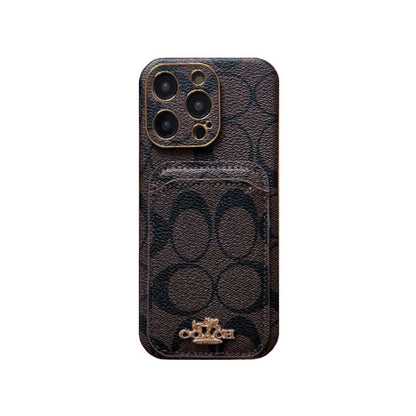 Custodia classica per iPhone con portacarte nera -KB241651