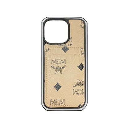 Husa iPhone MCM Cu Suport Card galben-MCK240603