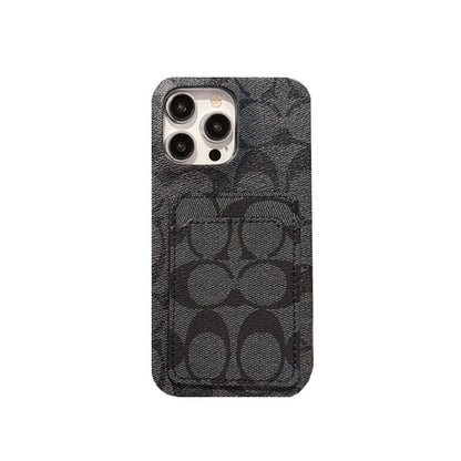 Klassisk klassisk iPhone-deksel med kortholder Hvit -JQB240330