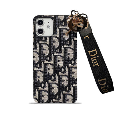 Funda de moda para iPhone con correa negra-GS240315