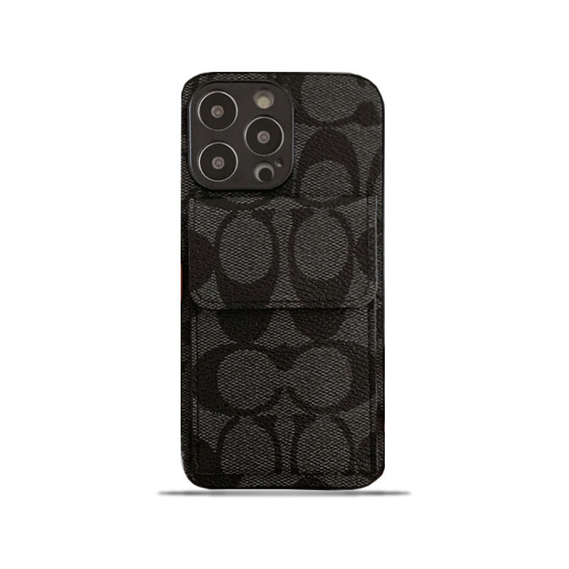 Custodia classica per iPhone con portafoglio Nero-HP240513