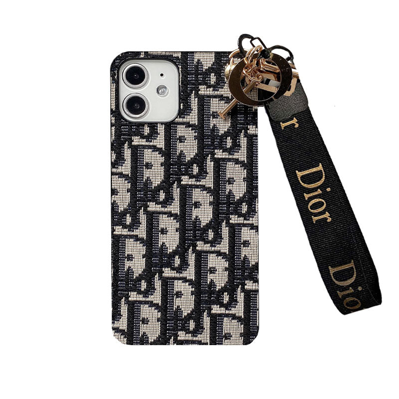 Funda de moda para iPhone con correa negra-GS240315