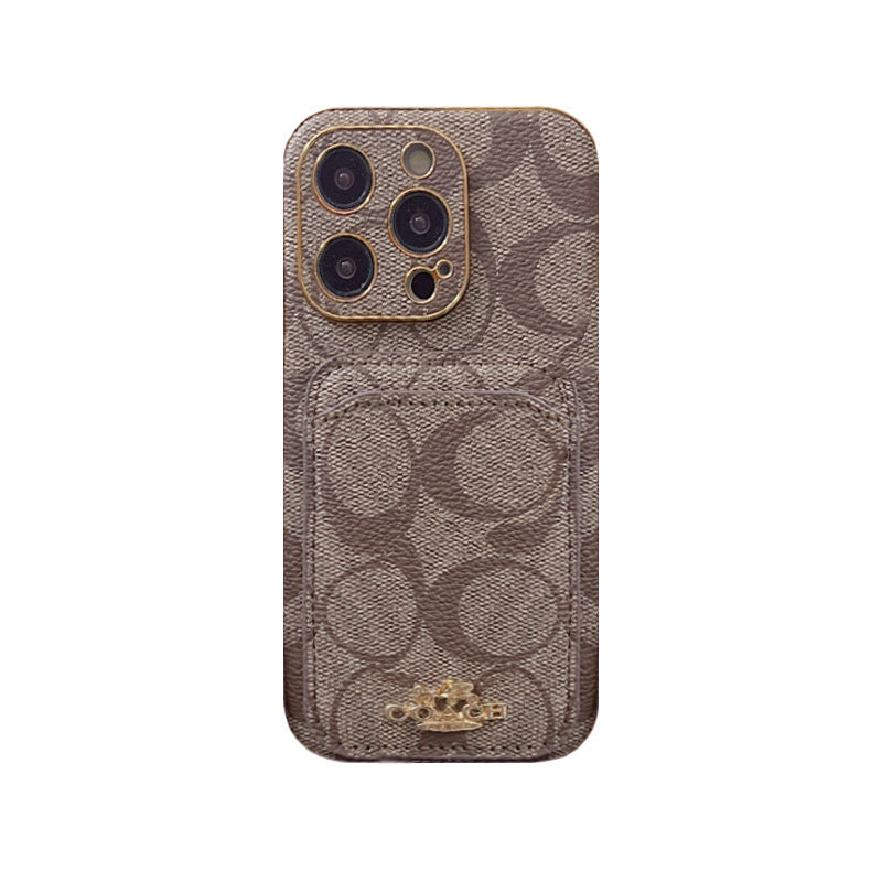 Custodia classica per iPhone con portacarte nera -KB241651