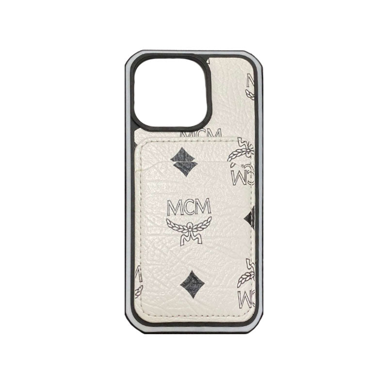 Husa iPhone MCM Cu Suport Card galben-MCK240603