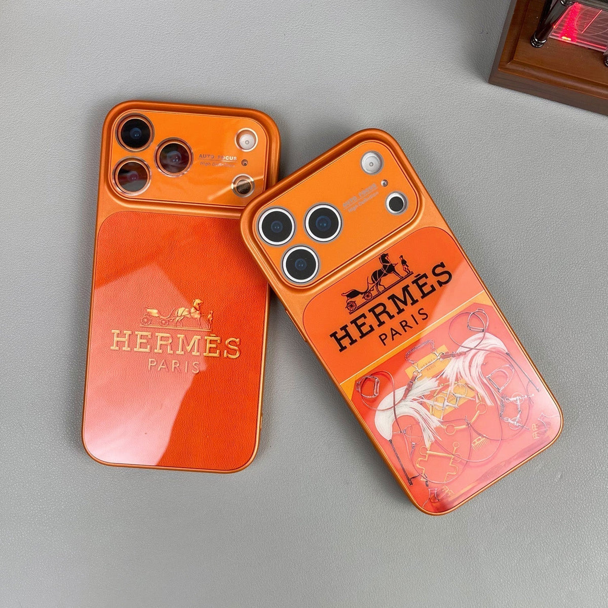 H Luxury Orange Série Coque et skin iPhone