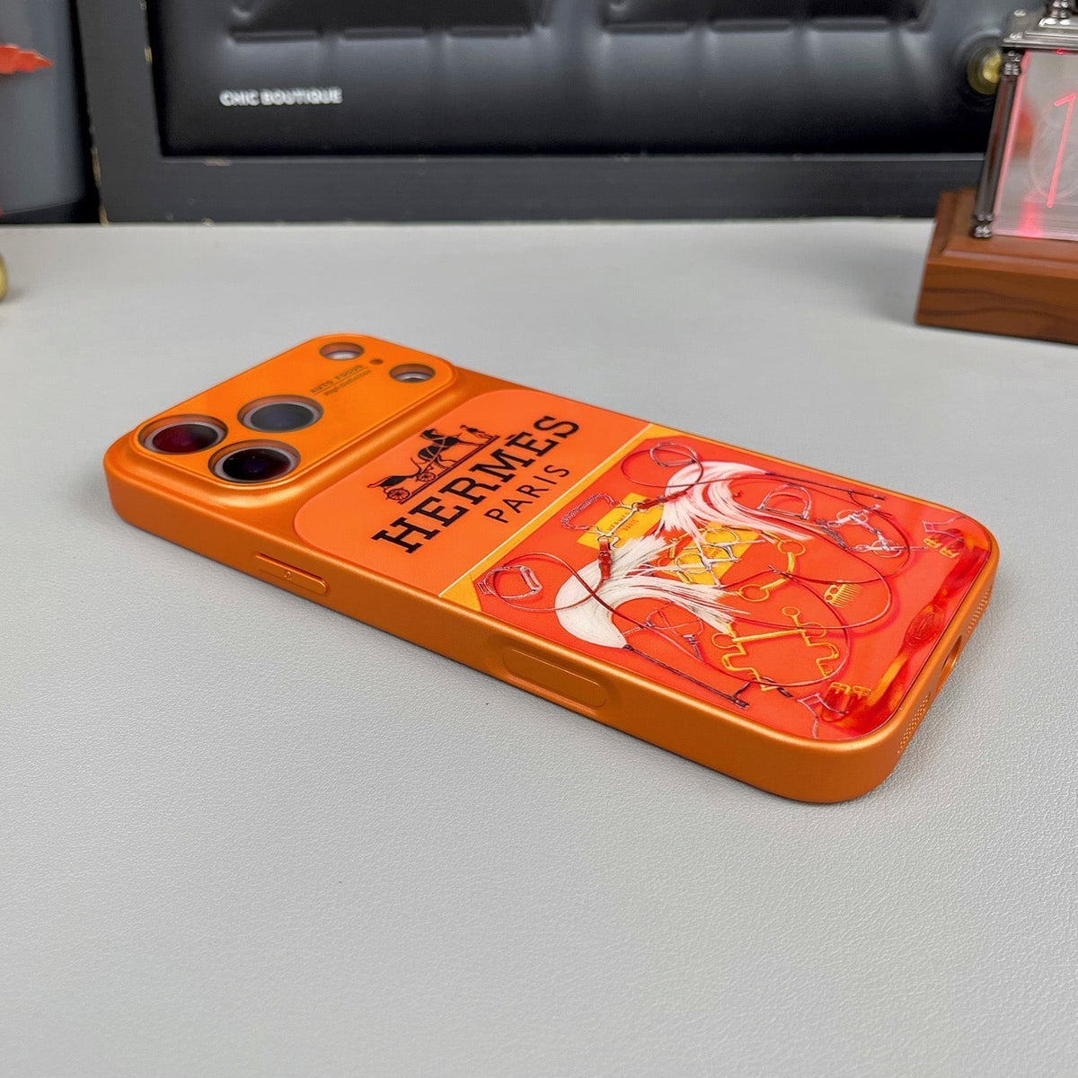 H Luxury Orange Série Coque et skin iPhone