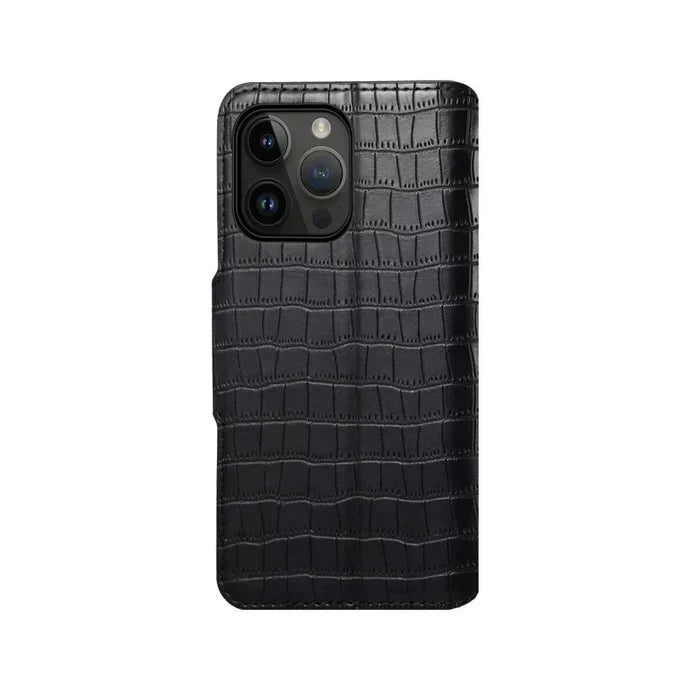 Alligator Print iPhone Case With Wallet And Strap