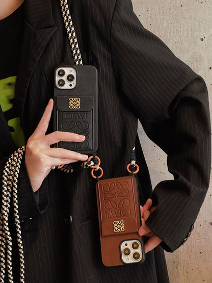 Loe kártyatartó bőr iPhone tok