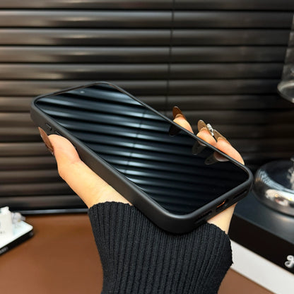 Funda de lujo para iPhone de cuero acolchado: funda protectora delgada a prueba de golpes