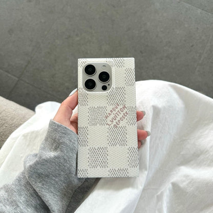 Husă de lux pătrată alb-negru pentru iPhone