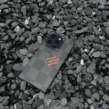 Husă de lux pătrată alb-negru pentru iPhone