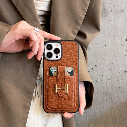Kožené puzdro na iPhone H Card Holder