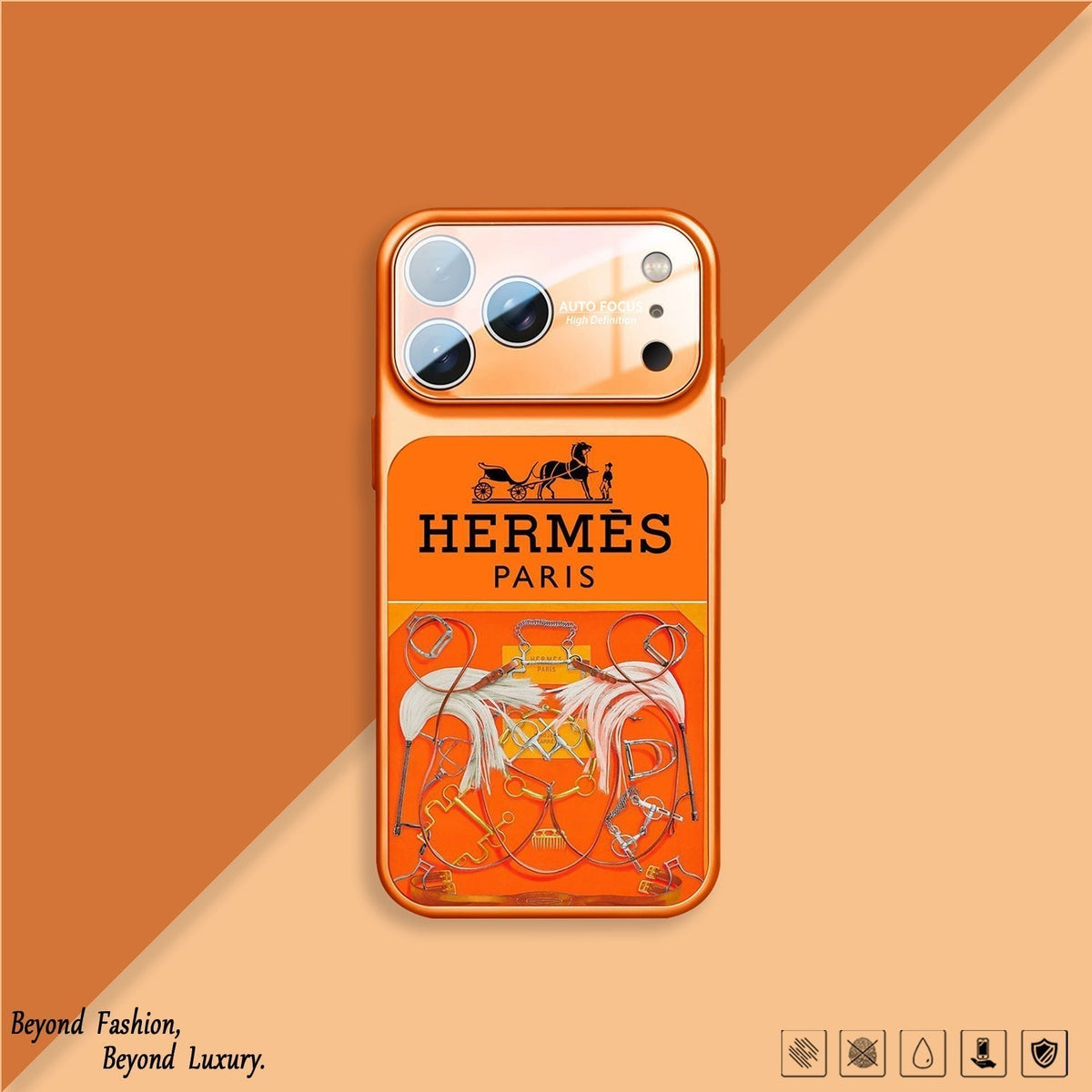 H Luxury Orange Série Coque et skin iPhone