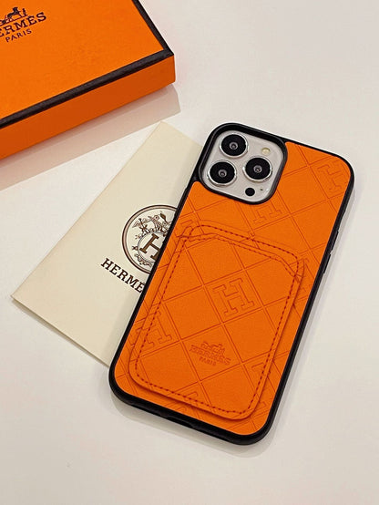 H レザー カードホルダー iPhone ケース