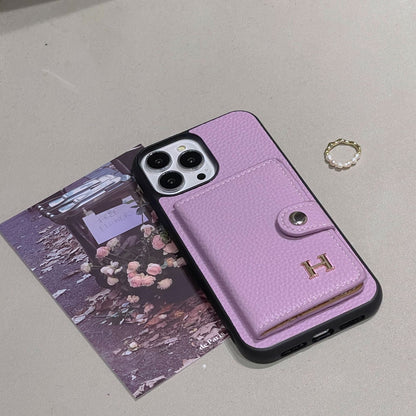 Étui pour iPhone avec porte-cartes en cuir H