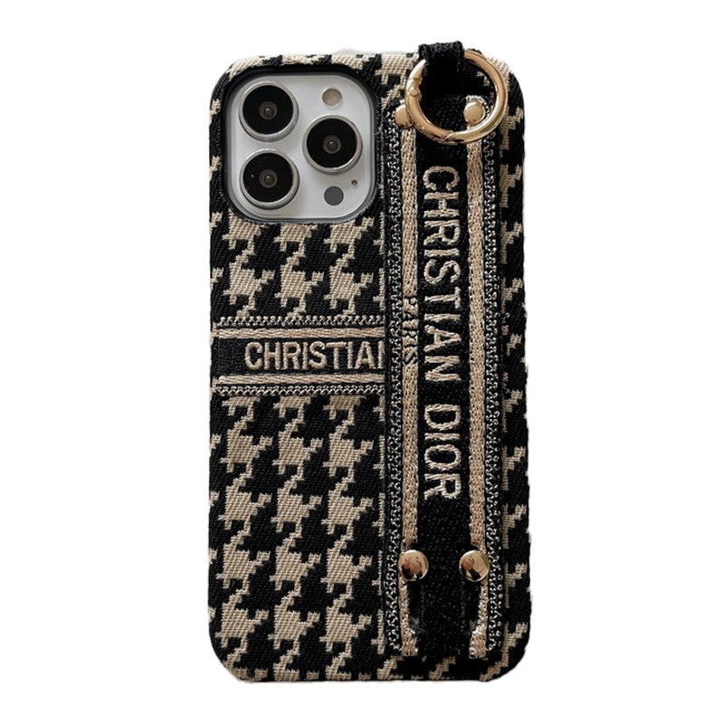 Coque et skin iPhone avec bracelet pied-de-poule tendance