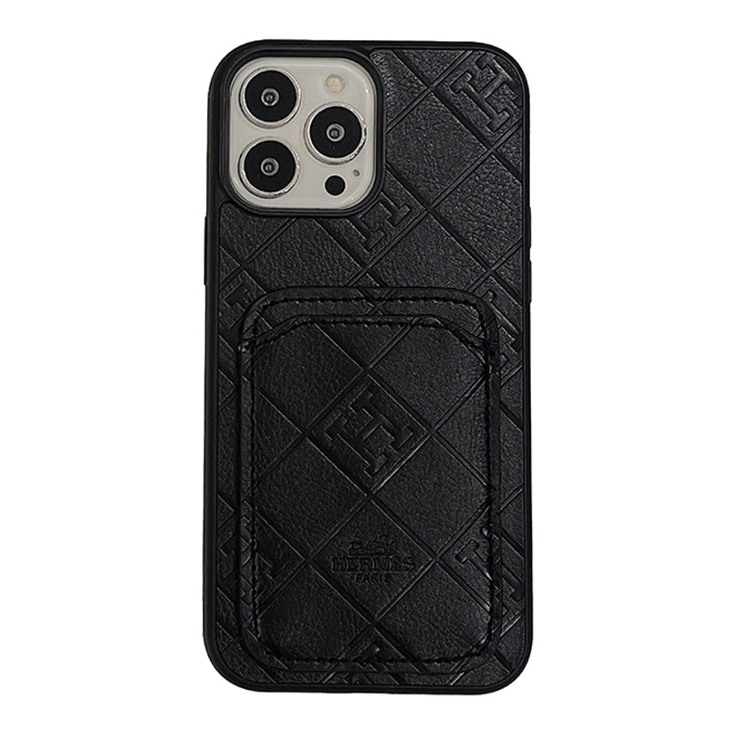 H レザー カードホルダー iPhone ケース