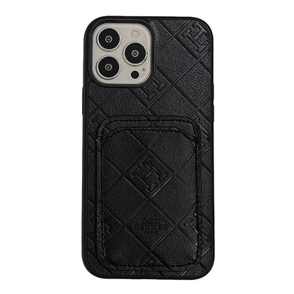 H レザー カードホルダー iPhone ケース