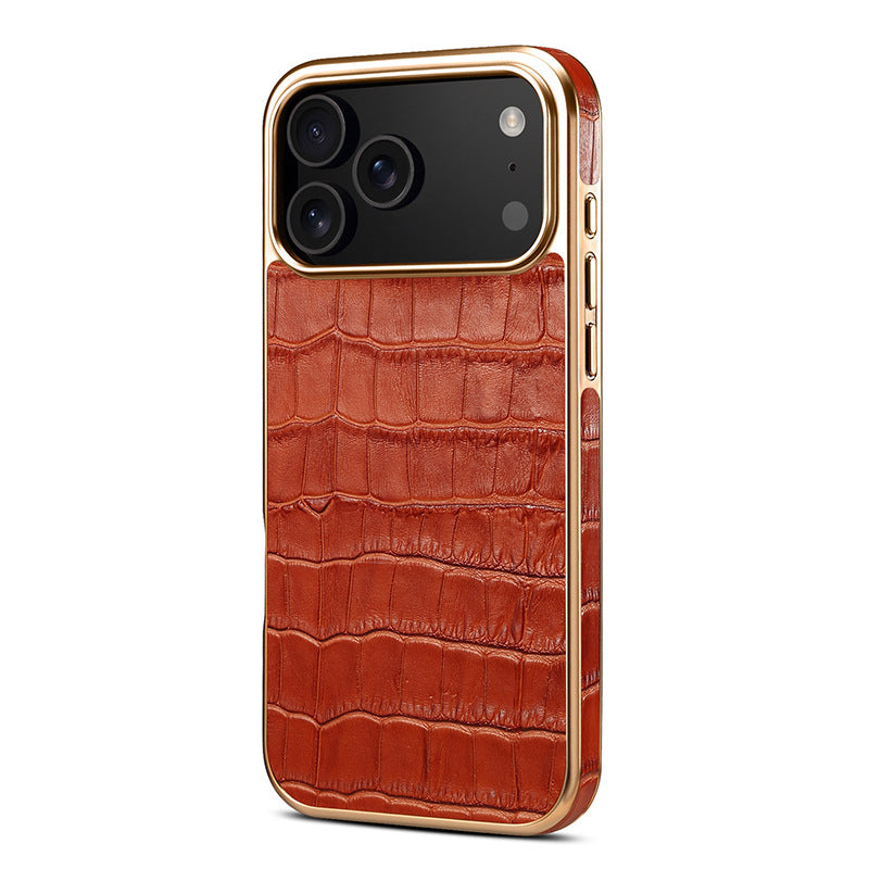 Croc-reljefna kožna torbica za iPhone