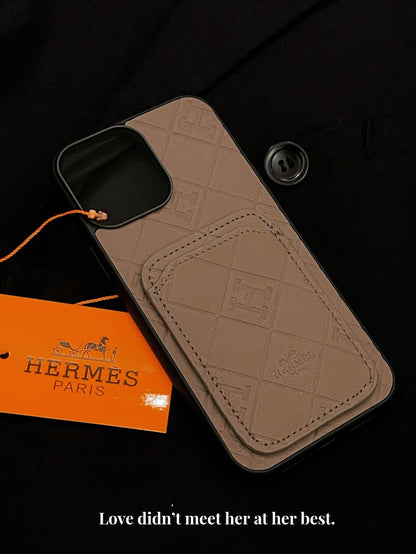 H レザー カードホルダー iPhone ケース