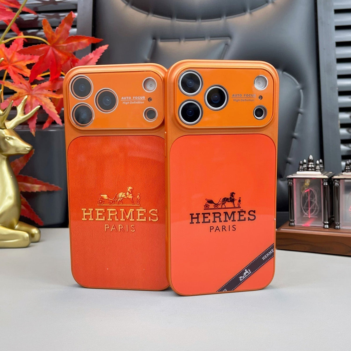 H Luxury Orange Série Coque et skin iPhone