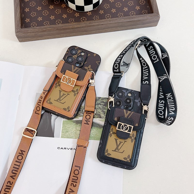 Luxe kaarthouder Crossbody iPhone-hoesje