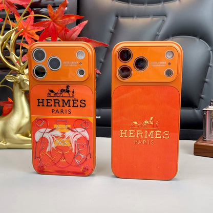 H Luxury Orange Série Coque et skin iPhone