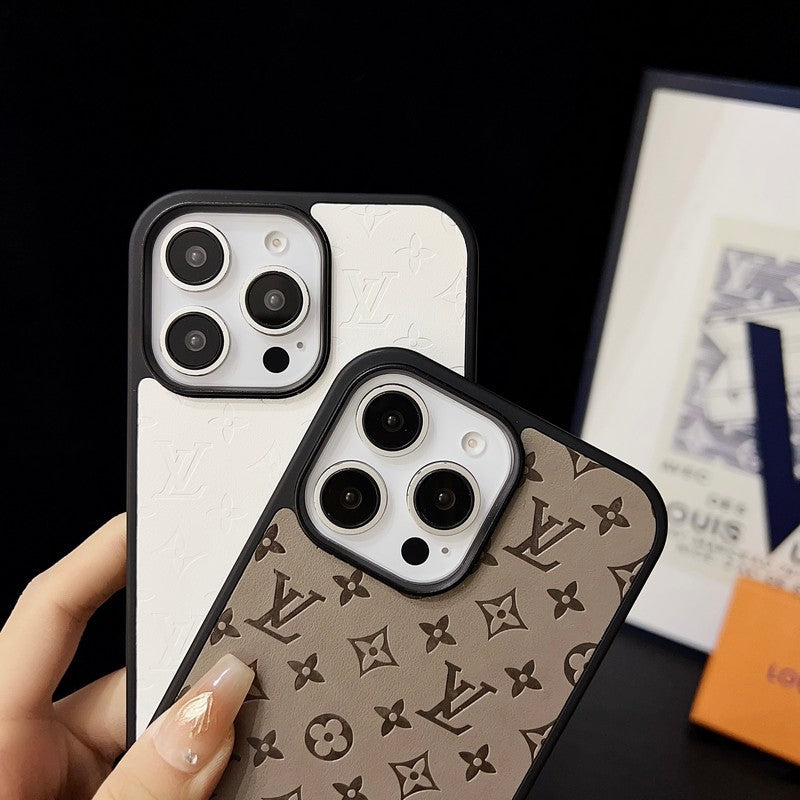 Husă pentru iPhone cu lanț de mână maro de lux