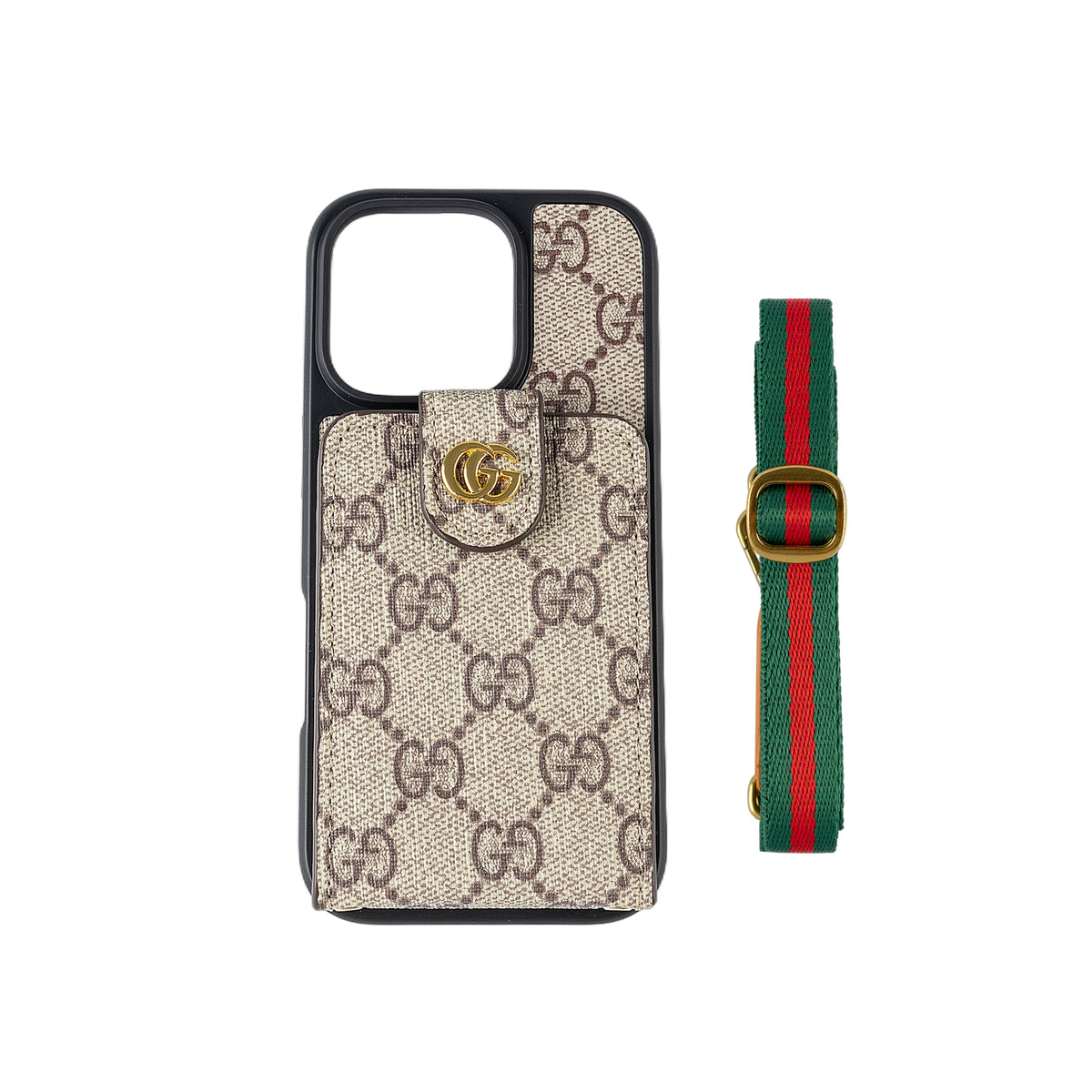Luxusní crossbody pouzdro na iPhone s držákem na kartu a popruhem