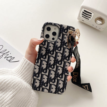 Funda de moda para iPhone con correa negra-GS240315