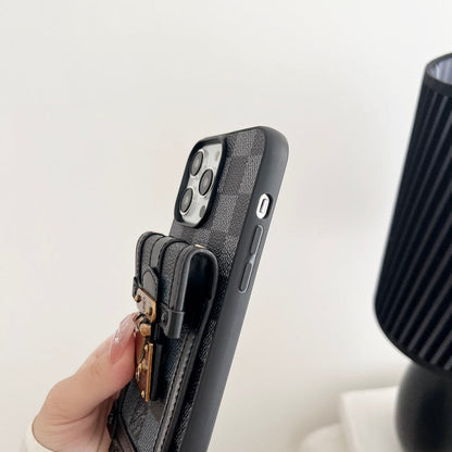 Luxus fekete-fehér Crossbody Chain iPhone tok