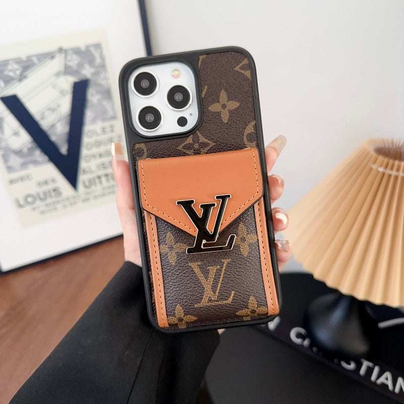 Coque et skin iPhone de couleur de sac de carte de luxe