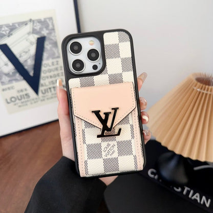 Coque et skin iPhone de couleur de sac de carte de luxe