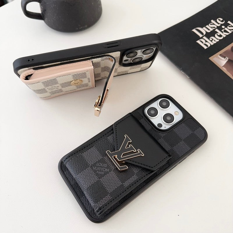 Coque et skin iPhone de couleur de sac de carte de luxe