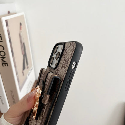 Husă clasică pentru iPhone cu lanț de geanți premium