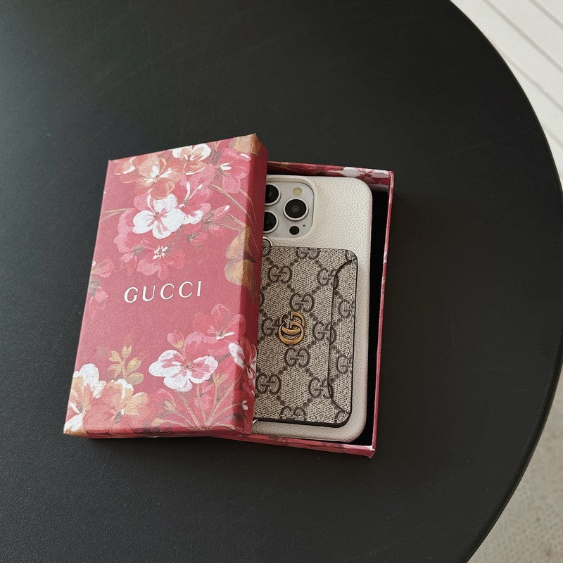 Custodia per iPhone classica a tracolla con borsa per carte Premium