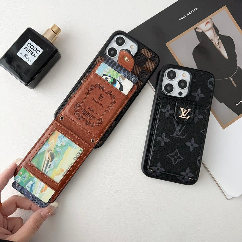 Husă pentru iPhone de lux Classic Card Bag