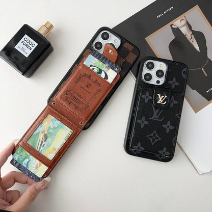 Husă pentru iPhone de lux Classic Card Bag