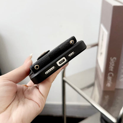 Luksus Black & White Card Bag iPhone-deksel