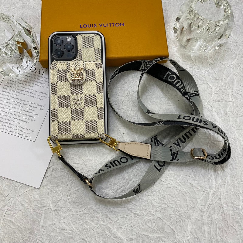 Luksusa karšu maisiņu ķēdes iPhone futrālis