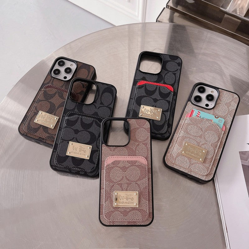 Klasické puzdro na karty kožené puzdro na iPhone